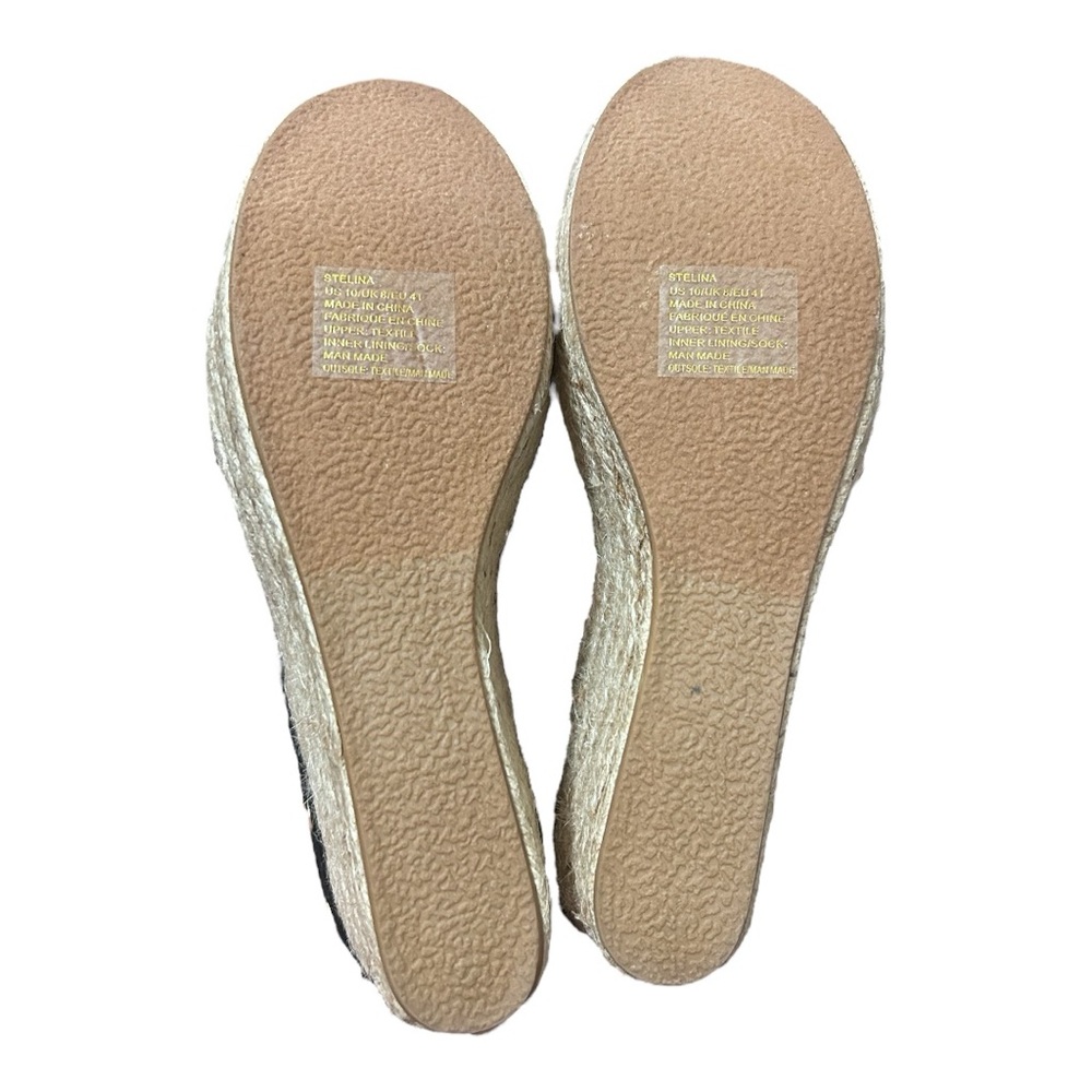 JustFab Black and Gold Wedges with Espadrille Heel - Picture 4 of 6